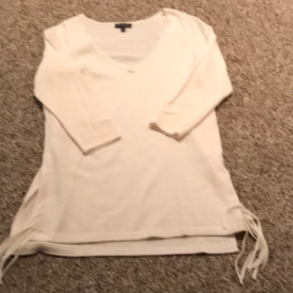 The Limited tunic sweater off-white 3/4 sleeves XS